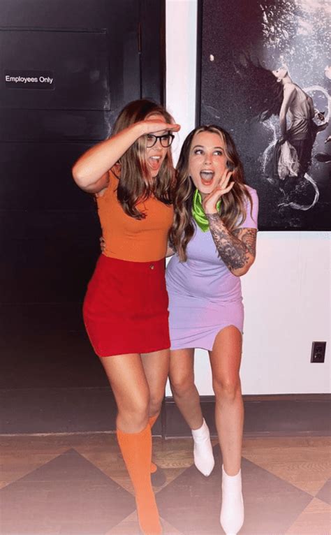 female duo halloween costumes|brunette duo halloween costumes.